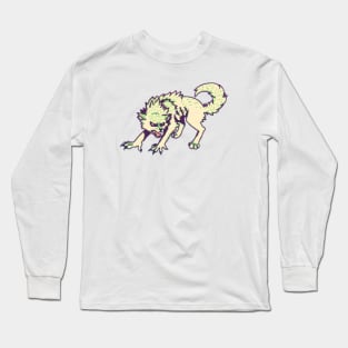 Pixel Werewolf (Glitch Colors) Long Sleeve T-Shirt